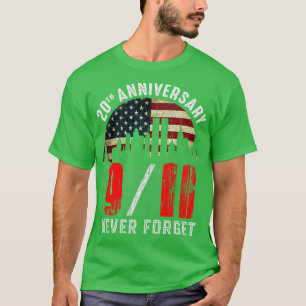 Camiseta Vieja 20° aniversario 911 Nunca olvidar 2001 202