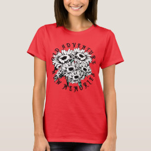 Camiseta Vieja aventura nuevos Recuerdos Verano Floral Vint