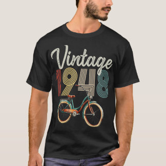 Camiseta Vieja Bicicleta Retro Nacida En 1948