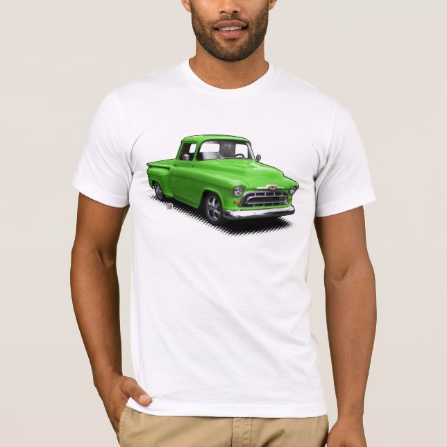 Camiseta vieja cauchutosa verde caliente de la (Anverso)