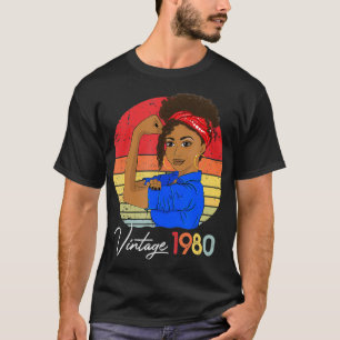 Camiseta Vieja Chica negra afroamericana 1980 41