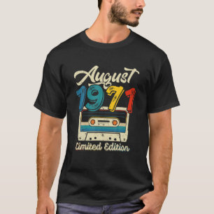 Camiseta Vieja Cinta De Cassette De Agosto De 1971 50º Cump