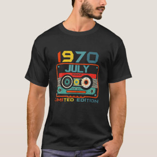 Camiseta Vieja Cinta De Cassette De Julio De 1970 50º Deco