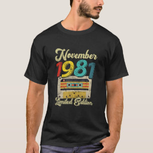 Camiseta Vieja Cinta De Cassette De Noviembre De 1981 De 40