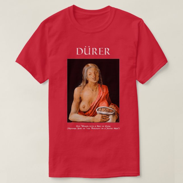 Camiseta Vieja con bolsa de monedas de Albrecht Drer 2 (Diseño del anverso)