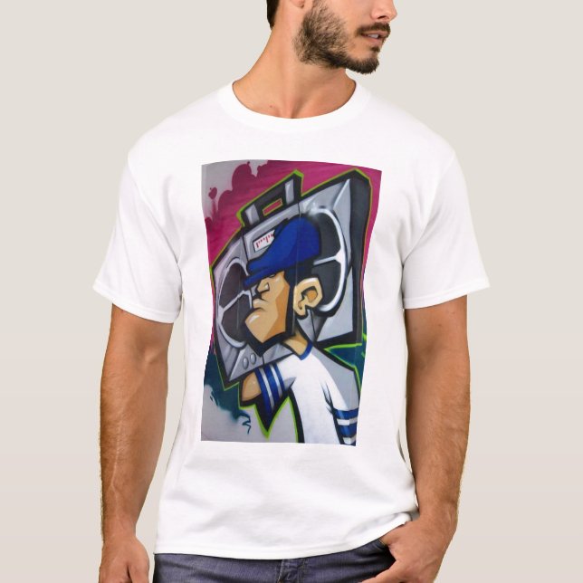 Camiseta VIEJA del carácter del ESTILO de SKOOL (Anverso)