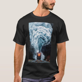 Camiseta vieja del tren de vapor