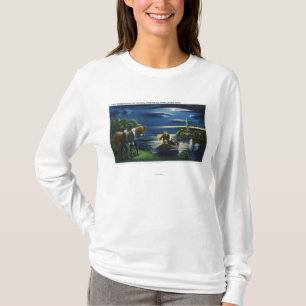 Camiseta Vieja escena del norte de la señal de la torre de