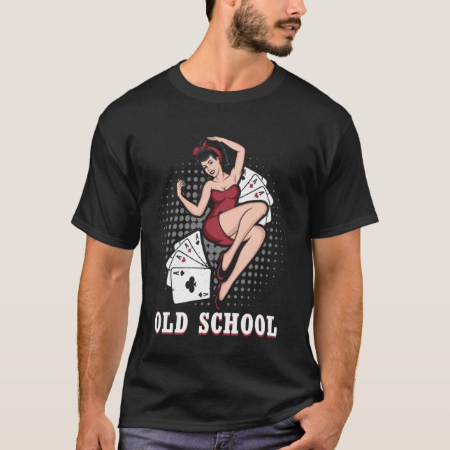 Camiseta Vieja escuela de rock N Roll de los años 50 (Anverso)