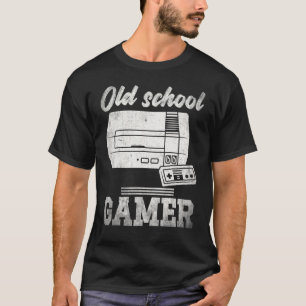 Camiseta Vieja Escuela Gamer Arcade Nerd Consola De Citas H