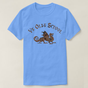 Camiseta Vieja Escuela - Rey Arturo Dragón Medieval Caballe