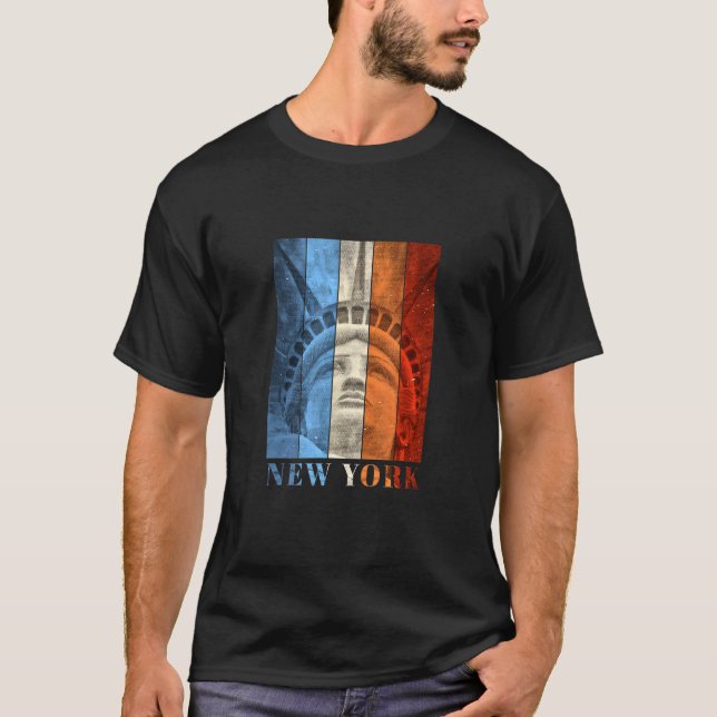 Camiseta Vieja Estatua De La Libertad De Nueva York (Anverso)
