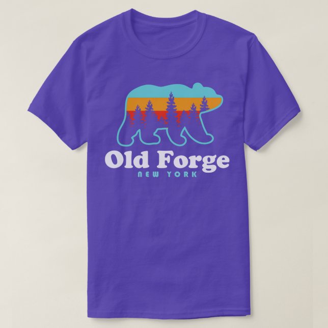 Camiseta Vieja Forja NY Adirondacks Bear (Diseño del anverso)
