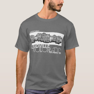 Camiseta vieja histórica de la ciudad de Leadvill