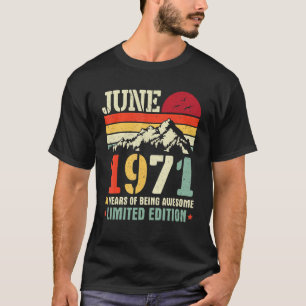 Camiseta Vieja Junio De 1971 51 Años De Ser Aterrador