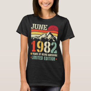 Camiseta Vieja Junio De 1982 40 Años De Ser Aterrador