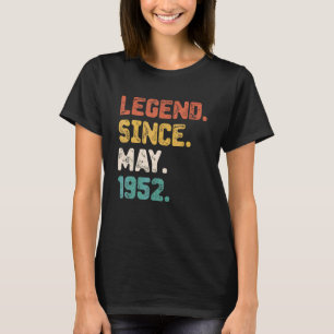 Camiseta Vieja leyenda de 70 años desde mayo de 1952 70th B