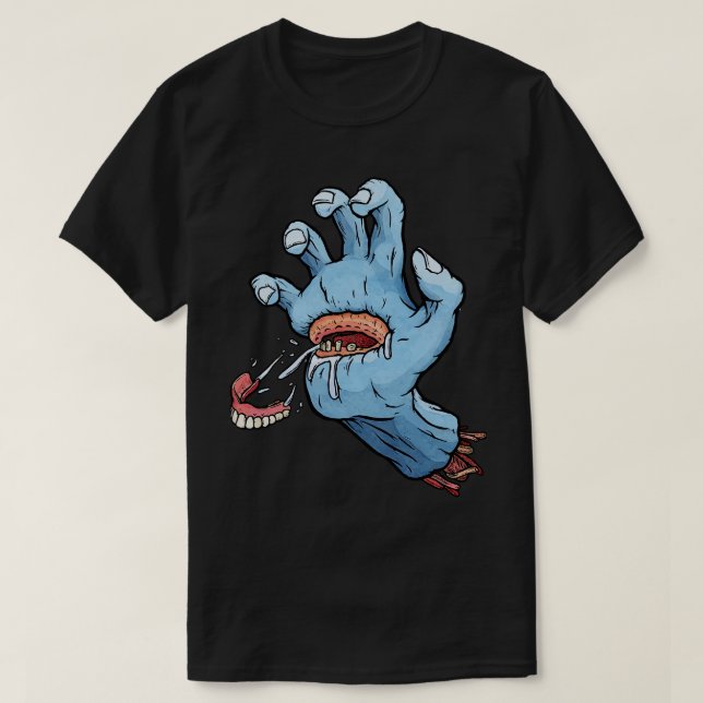 Camiseta Vieja mano de goma (Diseño del anverso)