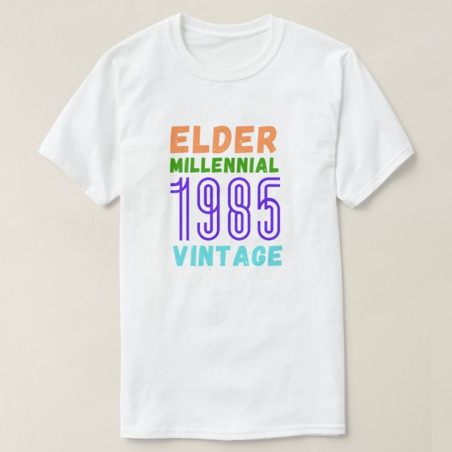 Camiseta vieja Millennial 1985 (Diseño del anverso)