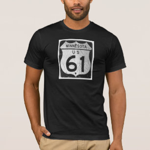 Camiseta Vieja muestra de la carretera 61