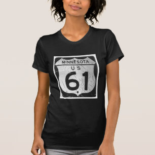 Camiseta Vieja muestra de la carretera 61