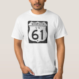 Camiseta Vieja muestra de la carretera 61