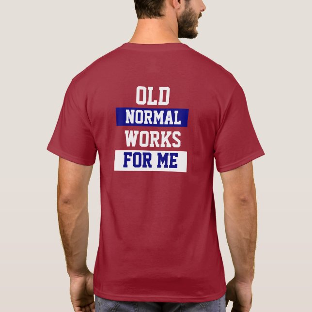 Camiseta Vieja normalidad -Trump "Drena el pantano": MAGA d (Reverso)