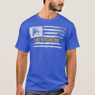 Camiseta Vieja USA Bandera Estadounidense Motocross Dirke B