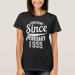 Camiseta Viejo 1955 increíble desde febrero Feliz mi 67