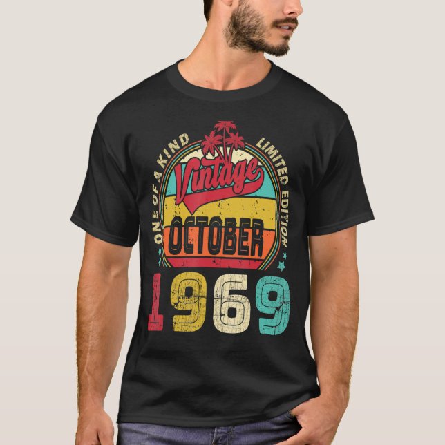 Camiseta Viejo 53 cumpleaños increíble desde octubre de 196 (Anverso)