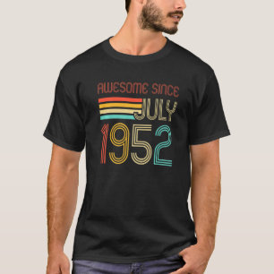 Camiseta Viejo 70.º Día Fantástico Desde Julio De 1952 70 A