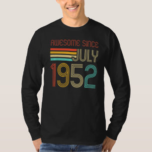 Camiseta Viejo 70.º Día Fantástico Desde Julio De 1952 70 A