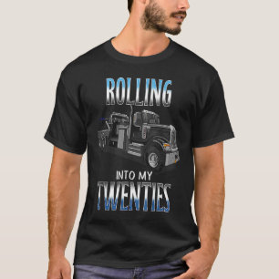 Camiseta Viejo anciano de conductor de camión cumple 20 año