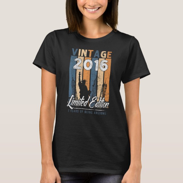 Camiseta Viejo añejo de 7 años 2016 Séptimo cumpleaños (Anverso)