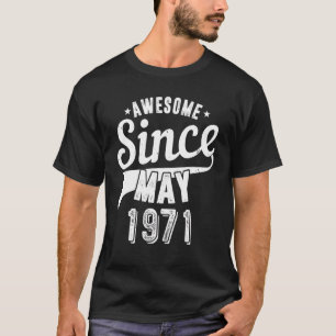 Camiseta Viejo año 1971 asombroso desde mayo feliz mi 51 an