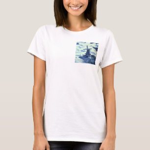 Camiseta Viejo Antiguo Delft Blue Tile - Molino de viento
