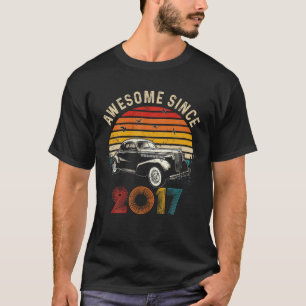 Camiseta Viejo Auto Clásico De Vintage 6º Cumpleaños Impres