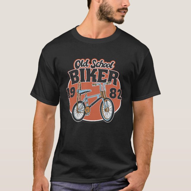 Camiseta Viejo Biker escolar 1982 41º cumpleaños (Anverso)