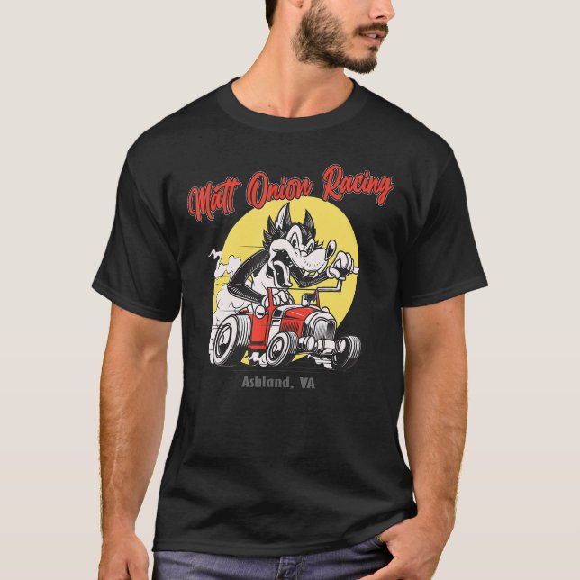 Camiseta Viejo Colegio Carreras de coches de época Rockabil (Anverso)