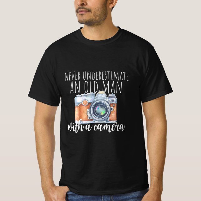 Camiseta Viejo Con Cámara (Anverso)