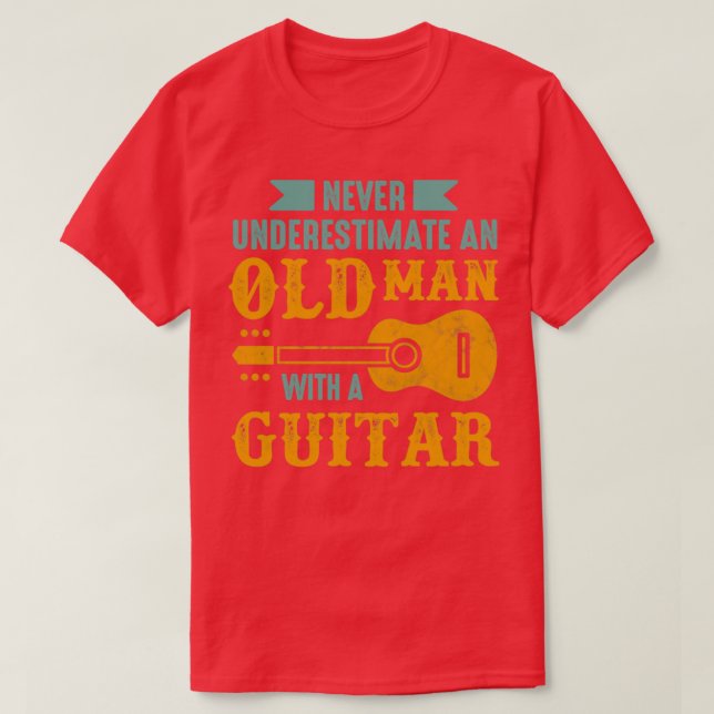 Camiseta Viejo con guitarra1 (Diseño del anverso)