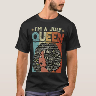 Camiseta Viejo cumpleaños, historia negra africana, soy jul