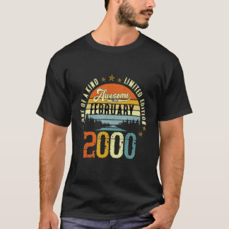 Camiseta Viejo cumpleaños número 22 desde febrero de 2000