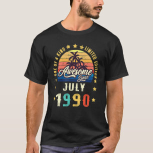 Camiseta Viejo cumpleaños número 32 desde julio de 1990 épi