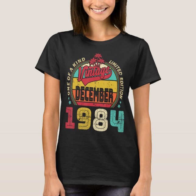 Camiseta Viejo cumpleaños número 38 desde diciembre de 1984 (Anverso)