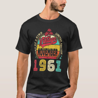 Camiseta Viejo cumpleaños número 61 asombroso desde noviemb
