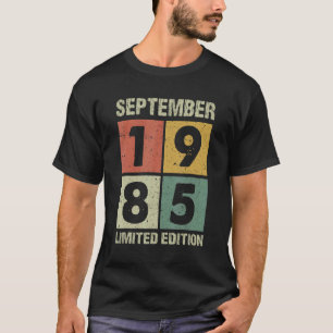 Camiseta Viejo de 37 años Septiembre de 1985 37º cumpleaños
