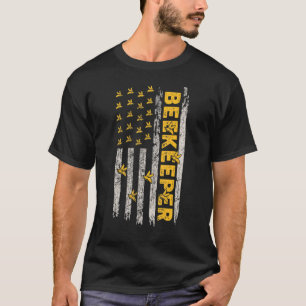 Camiseta Viejo EEUU Bandera Americana Beekee Apiarista