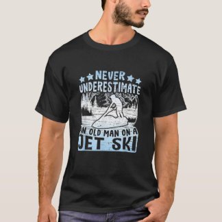 Camiseta Viejo En Un Moto De Jet Ski Vintage