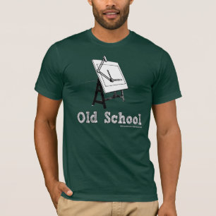 Camiseta Viejo-Escuela-Elaborar-Tablero-blanco